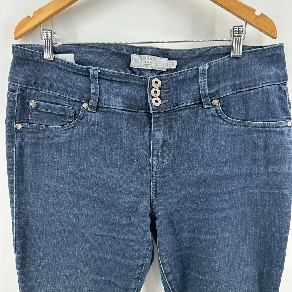 Torrid Jegging Jeans Womens‎ 16S Blue Denim Button Fly 5-Pockets Stretch Comfort